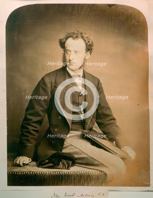 Photographic Portrait of Sir John Everett Millais, from an album compiled by John Everett Millais. Creator: John Watkins.