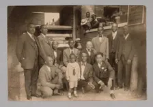 Photographic print of men gathered for State Funeral Directors meeting, 1926. Creator: Unknown