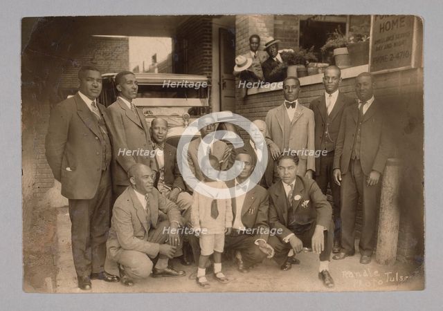 Photographic print of men gathered for State Funeral Directors' meeting, 1926. Creator: Unknown.