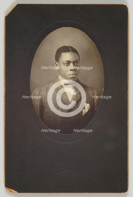 Photographic print of an unidentified man, early 20th century. Creator: L. E. Fiend.