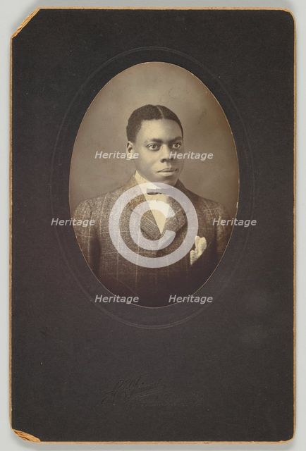 Photographic print of an unidentified man, early 20th century. Creator: L. E. Fiend.