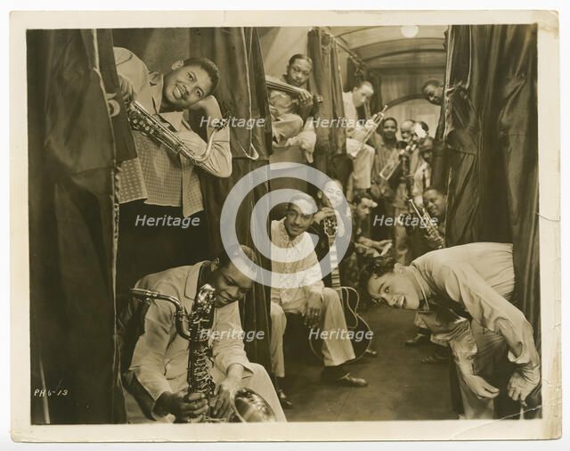 Photographic print of Cab Calloway and his band in a sleeper car, 1933. Creator: Unknown.