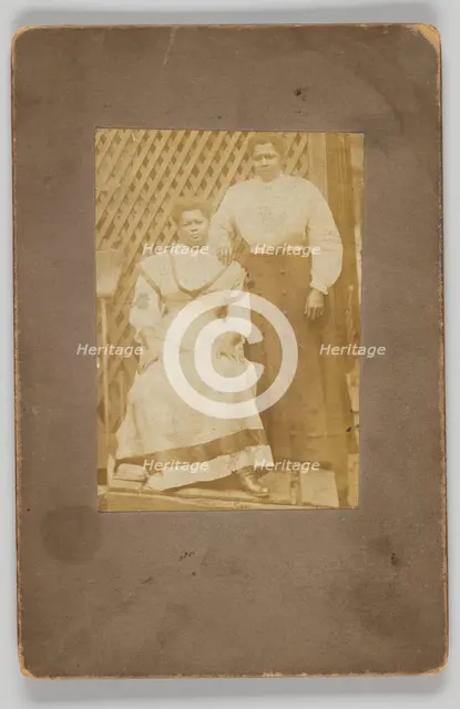 Photographic print of two women, early 20th century. Creator: Unknown.