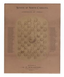 Photographic print of the Senate of North Carolina, Session of 1889, 1889. Creator: Cyrus Paisley Wharton