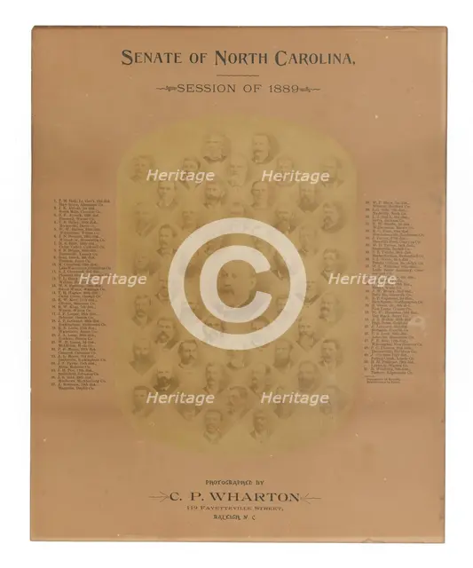 Photographic print of the Senate of North Carolina, Session of 1889, 1889. Creator: Cyrus Paisley Wharton.