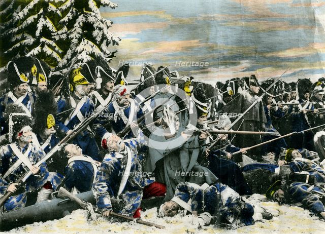 Photographic representation of the Battle of Austerlitz. Artist: Unknown