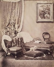 Photographic Studio Set or Drawing Room, from an album compiled by Sir John Everett Millais. Creator: Unknown