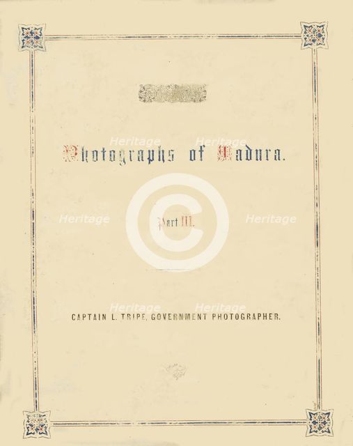 Photographic Views in Madura, Part III, 1858. Creator: Captain Linnaeus Tripe.