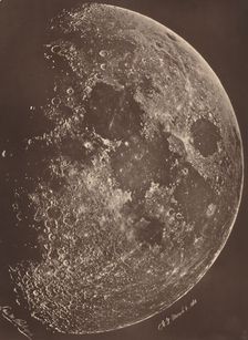 Photographie de la lune a son 1er Quartier, March 6, 1865. Creator: Lewis Morris Rutherfurd