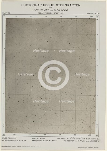 Photographische Sternkarten (April 24, 1901), 480. Creators: Max Wolf, Johann Palisa.