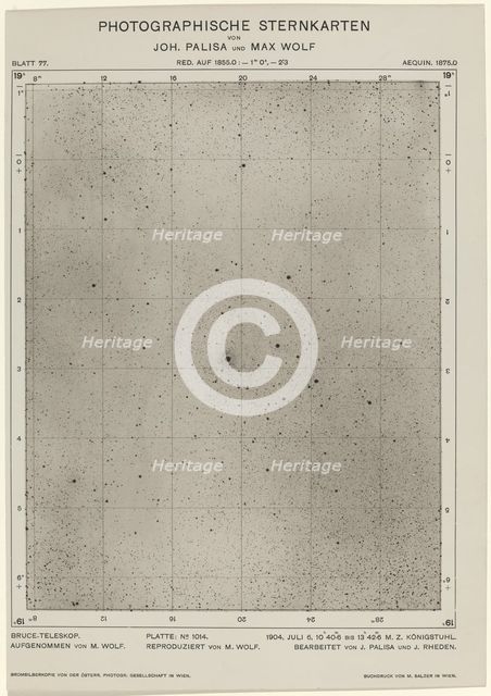 Photographische Sternkarten (July 6, 1904), 1649. Creators: Max Wolf, Johann Palisa.