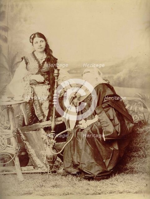 Photos of women of Point Said - Egypt, 1880. Creator: Hippolyte Arnoux.