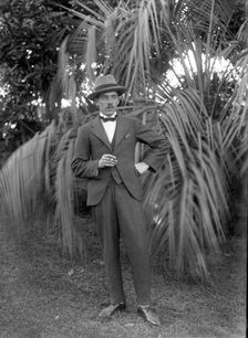 Photos and life story of John Henderson L'Estrange (1864-1913) standing and William Manderville Elli Creator: Robert Augustus Henry L'Estrange