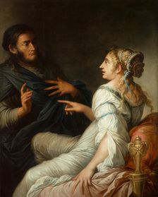 Phryne and Xenocrates, Mid of 17th century. Creator: Rosa, Salvatore (1615-1673)
