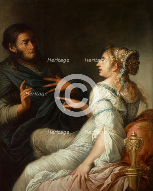 Phryne and Xenocrates, Mid of 17th century. Creator: Rosa, Salvatore (1615-1673).
