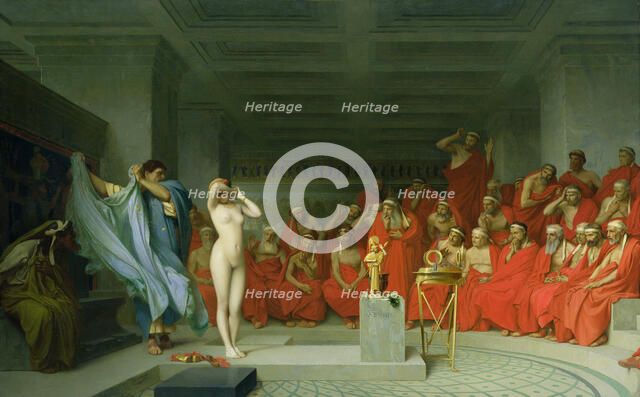 Phryne before the Areopagus. Artist: Gerôme, Jean-Léon (1824-1904)