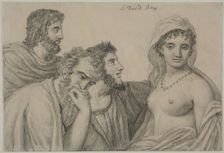 Phryné before the Judges, c. 1816-1820. Creator: Jacques-Louis David (French, 1748-1825)