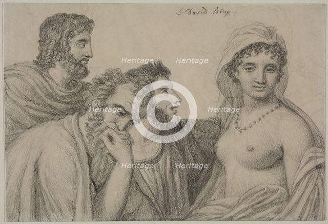 Phryné before the Judges, c. 1816-1820. Creator: Jacques-Louis David (French, 1748-1825).