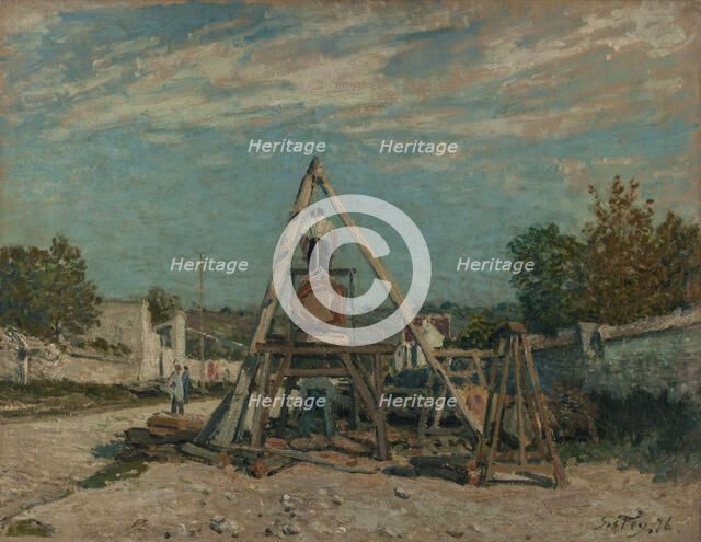 Pit sawyers, 1876. Creator: Alfred Sisley.