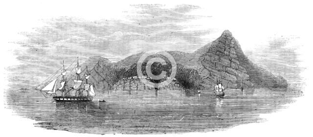 Pitcairn's Island - sketched from H.M.S. "Amphitheatre", 1856.  Creator: Unknown.