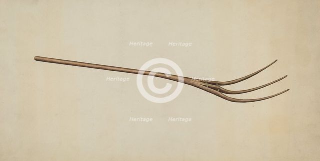 Pitch Fork, c. 1937. Creator: Earl Butlin.