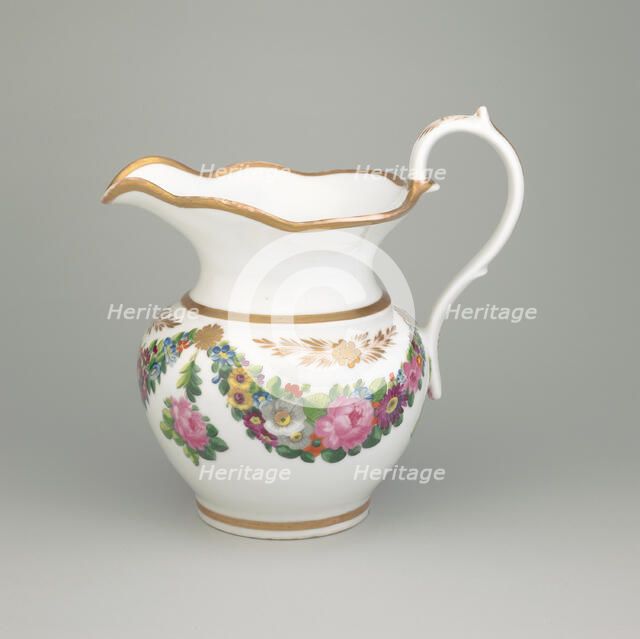 Pitcher, 1828/35. Creator: Tucker Porcelain Factory.