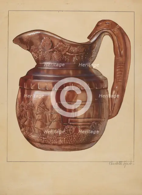 Pitcher, 1935/1939. Creator: Charlotte Sperber.