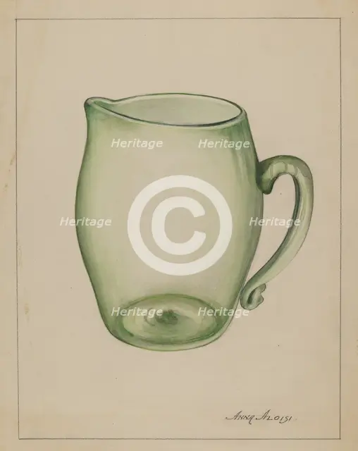 Pitcher, 1935/1942. Creator: Anna Aloisi.