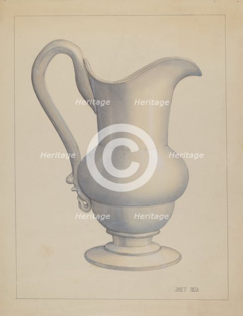 Pitcher, 1935/1942. Creator: Janet Riza.
