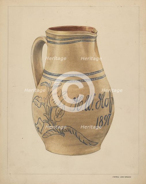 Pitcher, 1937. Creator: Francis Law Durand.