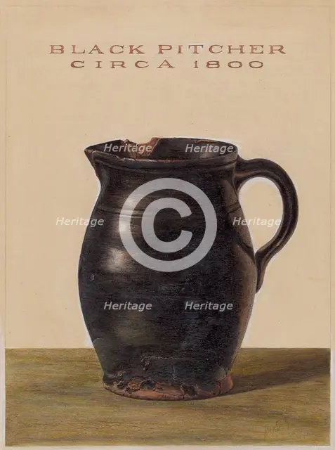 Pitcher, 1938. Creator: Philip Smith.