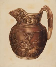 Pitcher w/ Hound Handle, probably 1938. Creator: Edith Miller