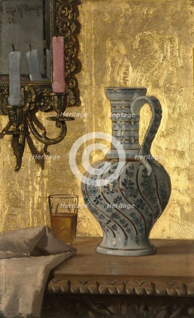 Pitcher and a Glass on a Table, 1878. Creator: Otto H. Bacher (American, 1856-1909).