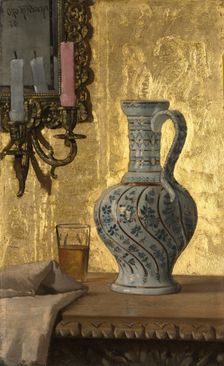 Pitcher and a Glass on a Table, 1878. Creator: Otto H. Bacher (American, 1856-1909)