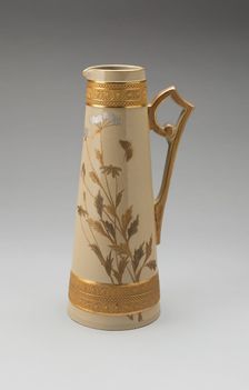 Pitcher, c. 1885. Creators: D.F. Haynes and Company, Chesapeake Pottery