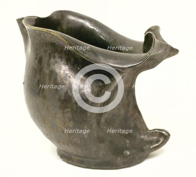 Pitcher, c. 1900. Creator: George E. Ohr (American, 1857-1918).