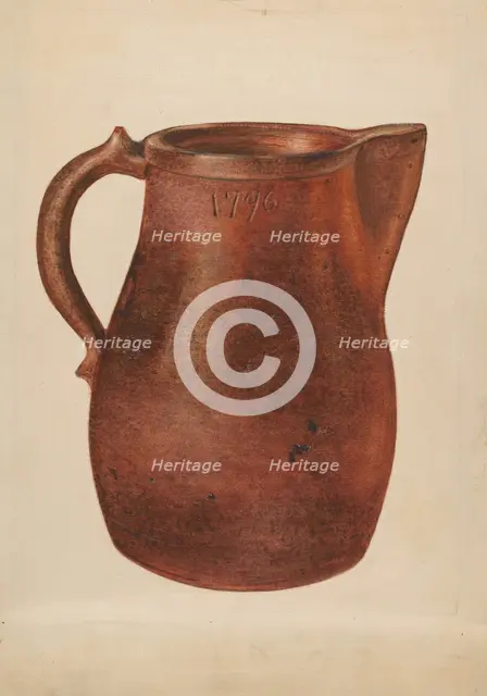 Pitcher, c. 1936. Creator: Yolande Delasser.