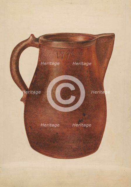 Pitcher, c. 1936. Creator: Yolande Delasser.