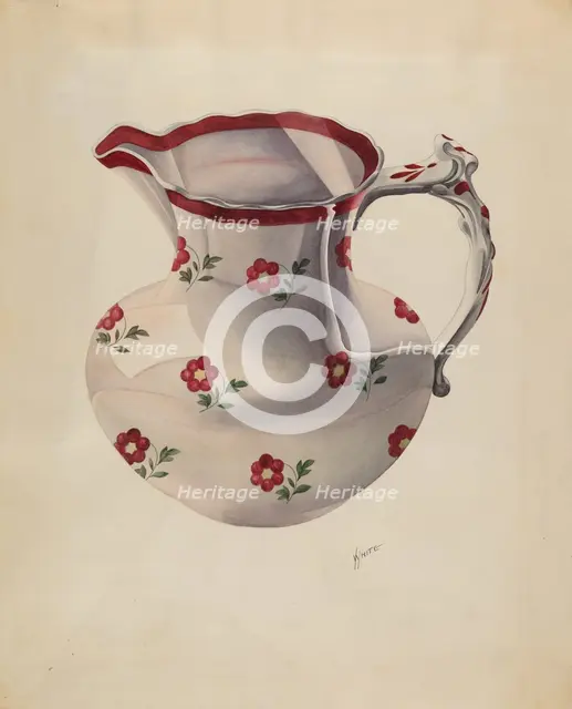 Pitcher, c. 1936. Creator: Edward White.