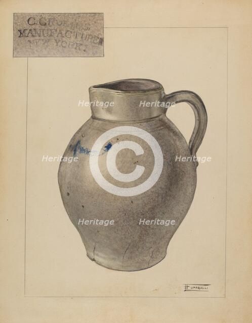 Pitcher, c. 1936. Creator: Frank Fumagalli.
