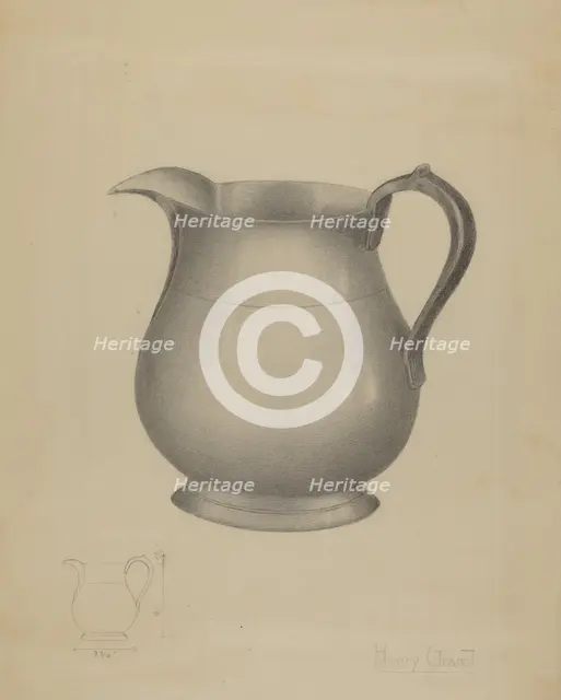 Pitcher, c. 1936. Creator: Henry Granet.