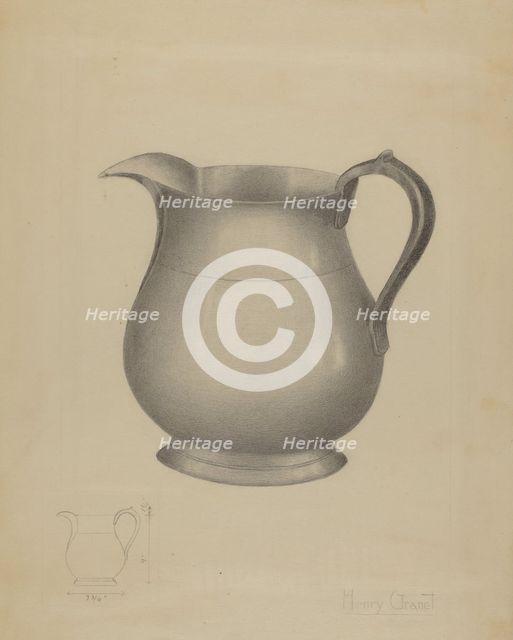 Pitcher, c. 1936. Creator: Henry Granet.