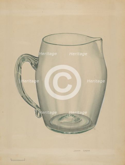 Pitcher, c. 1936. Creator: John Dana.