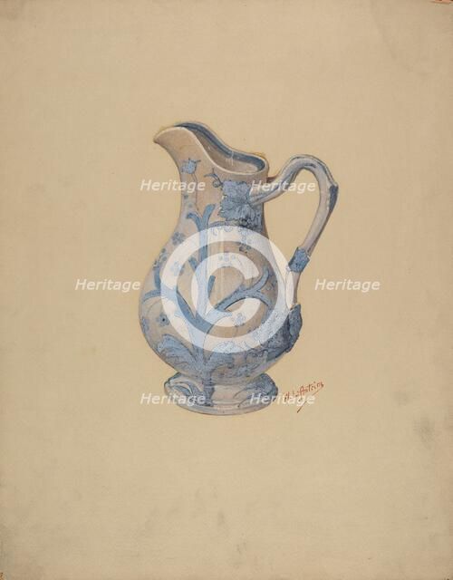 Pitcher, c. 1937. Creator: William L Antrim.