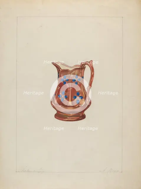 Pitcher, c. 1937. Creator: Arthur Wegg.