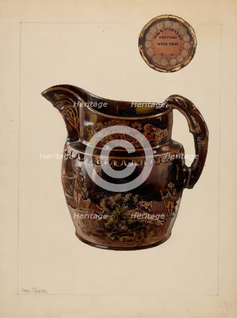 Pitcher, c. 1937. Creator: Charles Caseau.