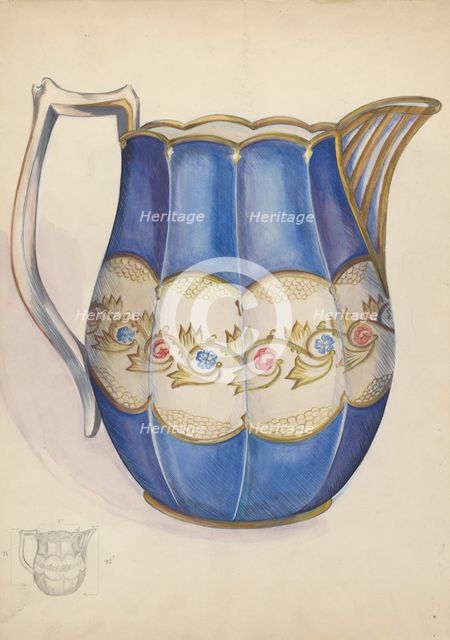 Pitcher, c. 1937. Creator: Ella Josephine Sterling.