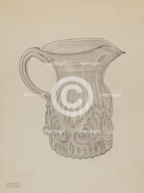 Pitcher, c. 1937. Creator: Frank Fumagalli.