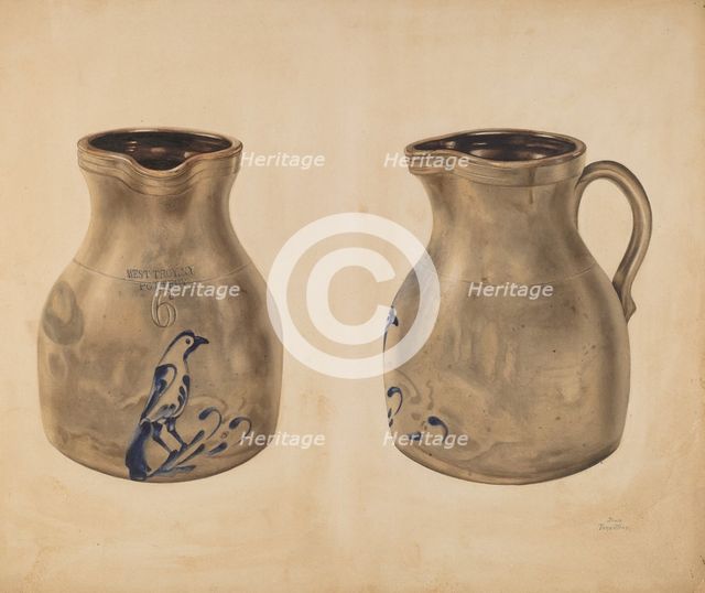 Pitcher, c. 1937. Creator: John Tarantino.