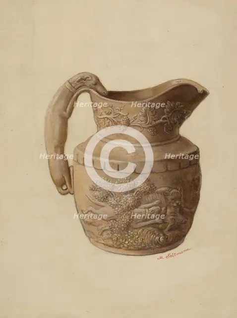 Pitcher, c. 1937. Creator: Max Soltmann.
